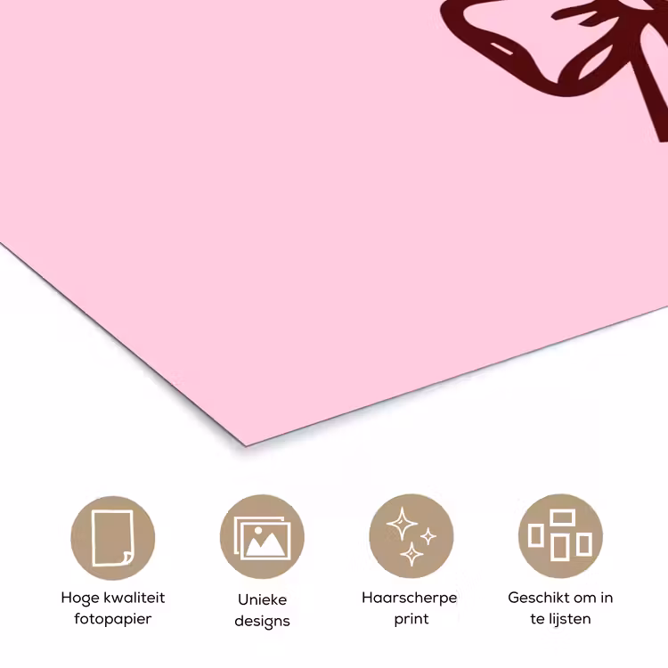 Poster - Kerst - Snoep - Tekst - Bruin - Roze — 5