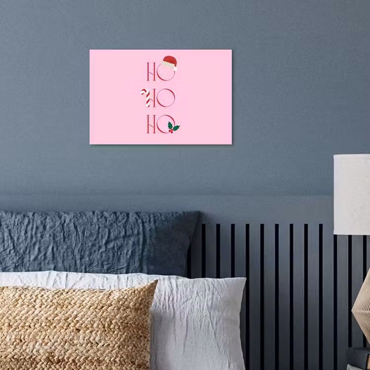 Poster - Kerst - Tekst - Roze - Illustratie — 3