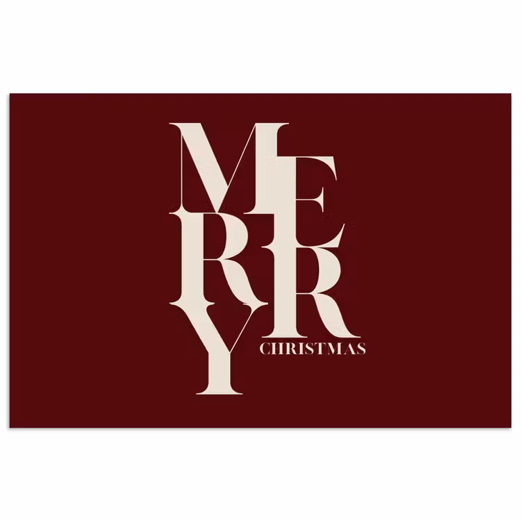 Poster - Merry - Tekst - Donker - Rood