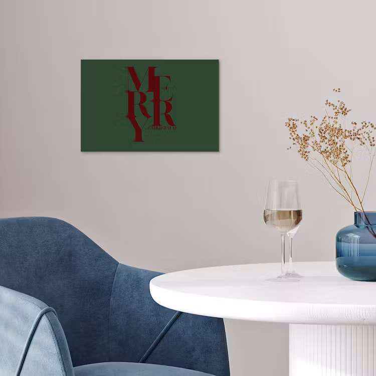 Poster - Merry - Tekst - Groen - Kerst — 4