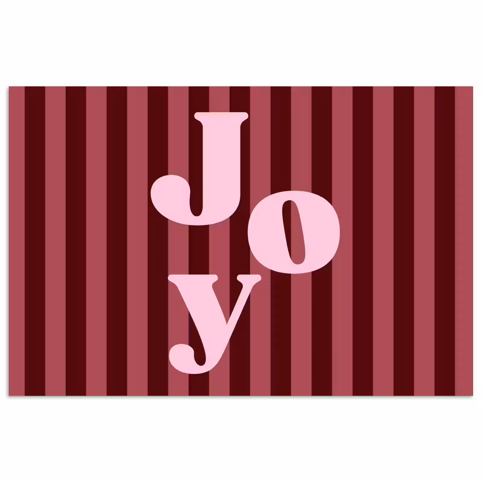 Poster - Joy - Kerst - Tekst - Roze — 1