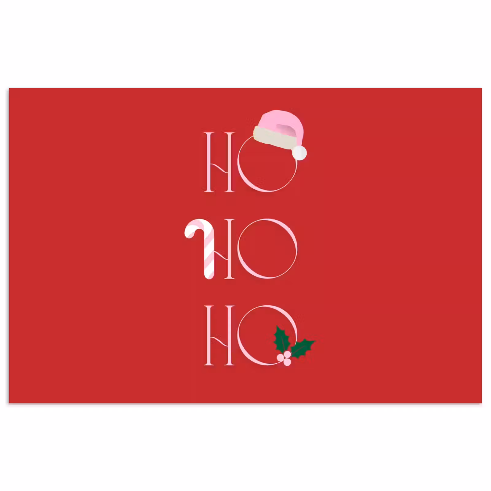 Poster - Kerst - Tekst - illustratie - Rood — 1