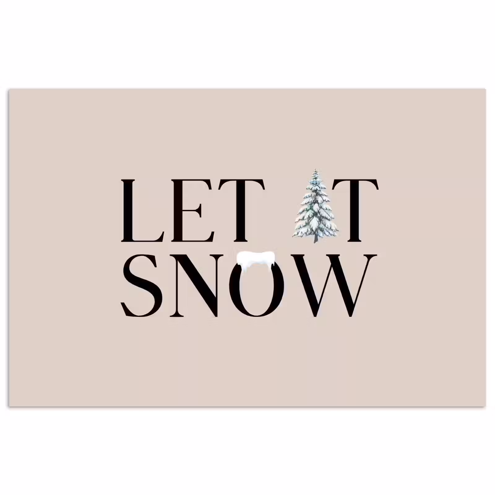 Poster - Tekst - Kerst - Sneeuw — 1