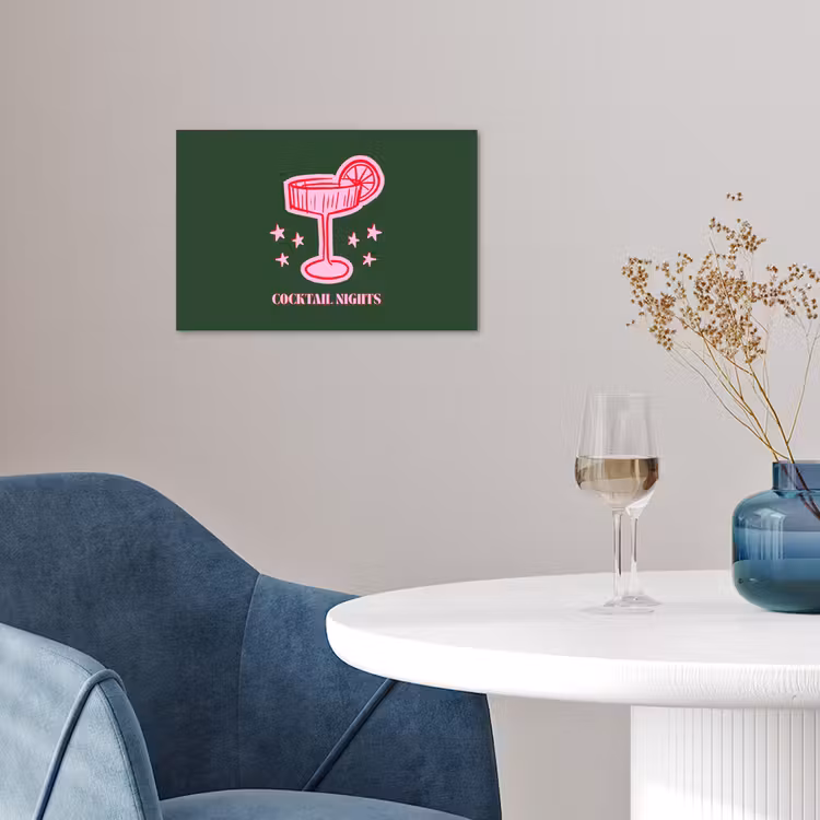 Poster - Cocktail - Kerst - Roze - Groen — 4