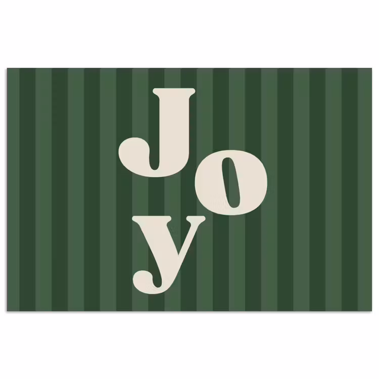 Poster - Joy - Kerst - Tekst - Groen — 1
