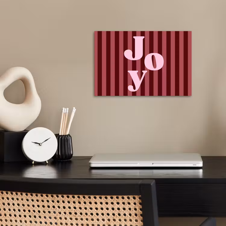 Poster - Joy - Kerst - Tekst - Roze — 2