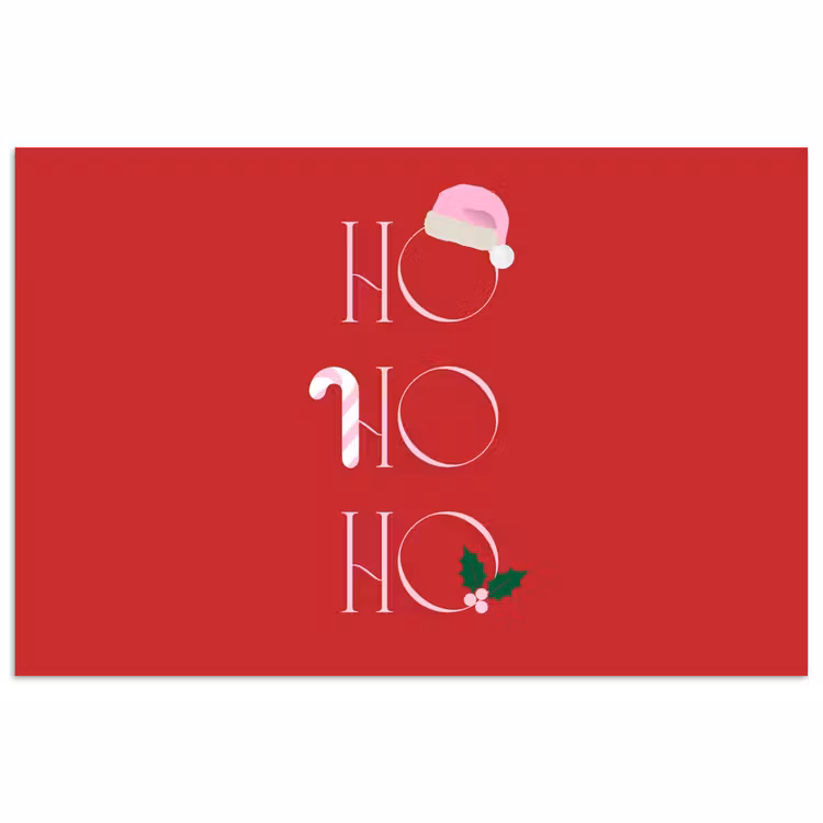 Poster - Kerst - Tekst - illustratie - Rood — 1