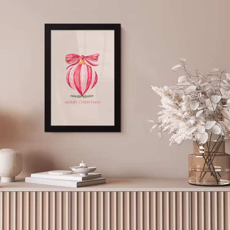 Poster met lijst - Kerst - Kerstbal - Tekst — 5