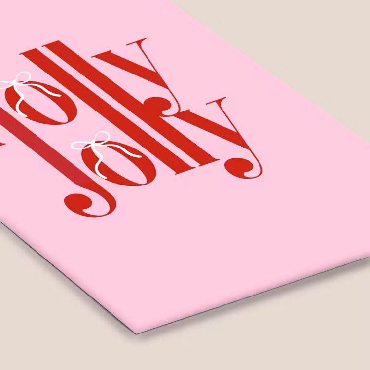 Poster met lijst - Kerst - Tekst - Rood - Roze — 7