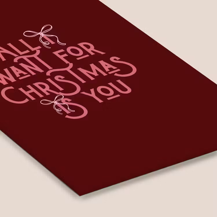 Poster met lijst - Tekst - Kerst - Rood - Roze — 7