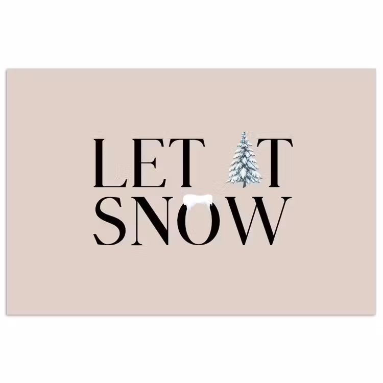 Poster - Tekst - Kerst - Sneeuw — 1