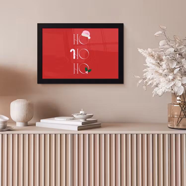 Poster met lijst - Kerst - Tekst - illustratie - Rood — 5