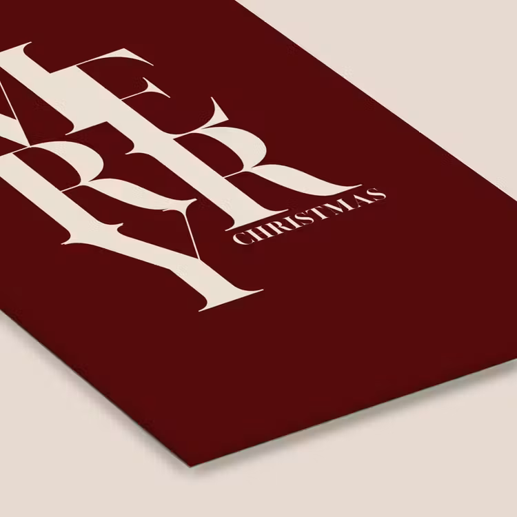 Poster met lijst - Merry - Tekst - Donker - Rood — 7