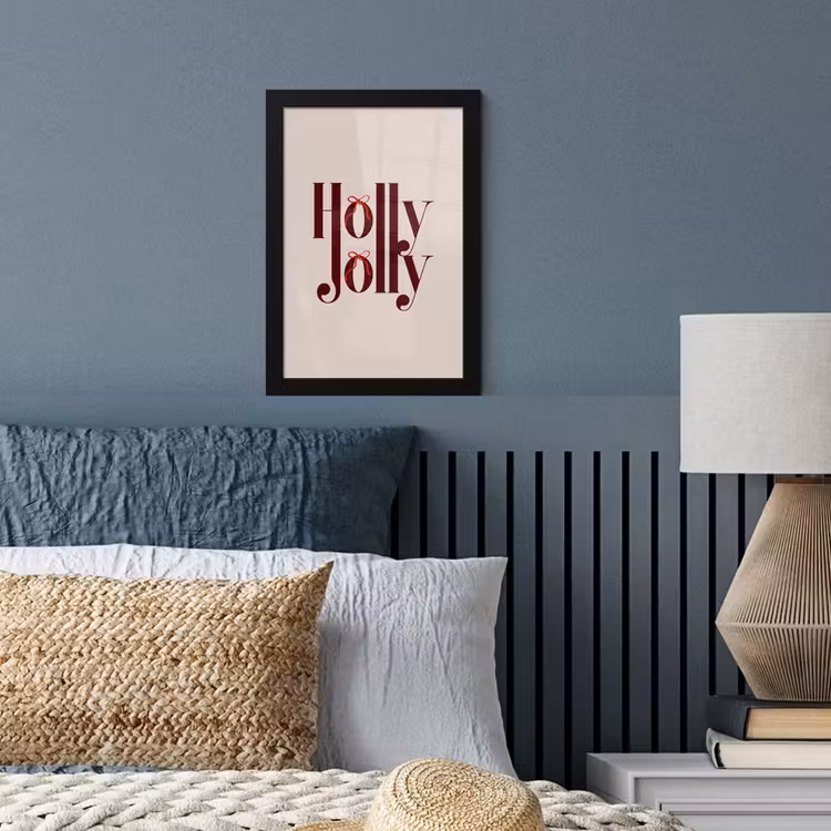 Poster met lijst - Tekst - Kerst - Bruin — 3