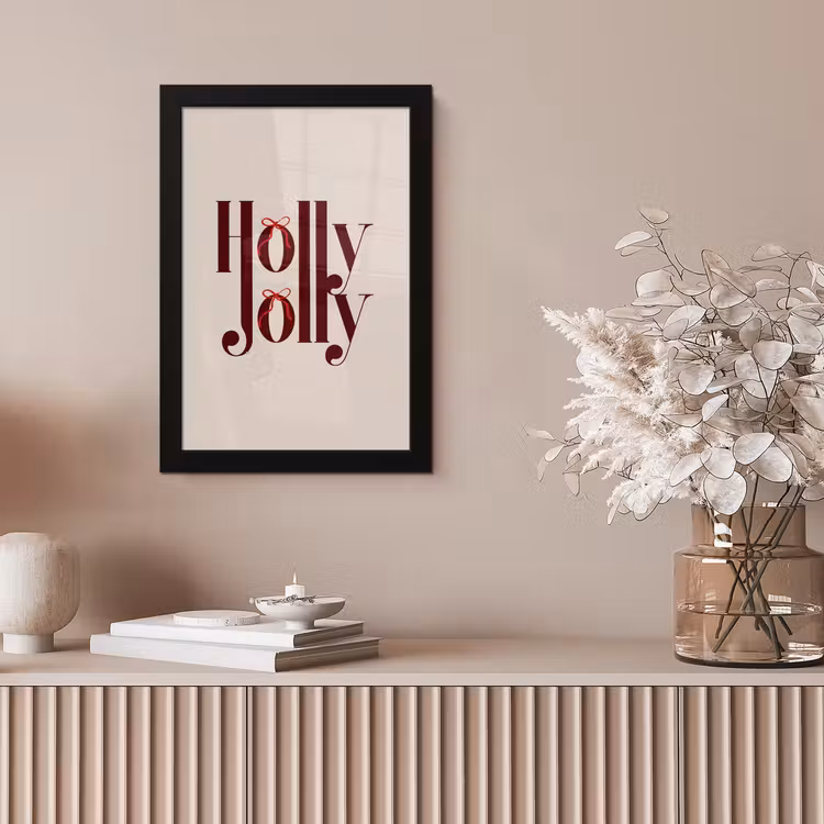 Poster met lijst - Tekst - Kerst - Bruin — 5