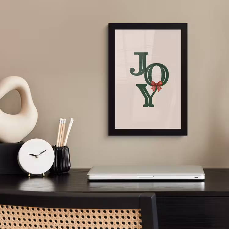 Poster met lijst - Tekst - Kerst - Groen — 2