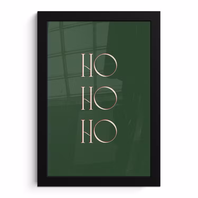 Poster met lijst - Tekst - Kerst - Modern - Groen — 1