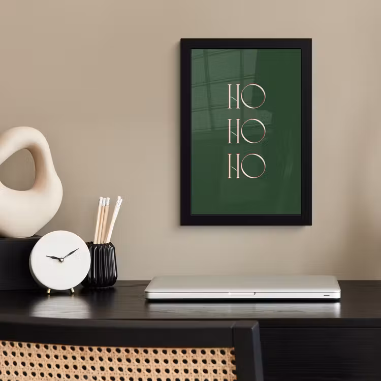 Poster met lijst - Tekst - Kerst - Modern - Groen — 2
