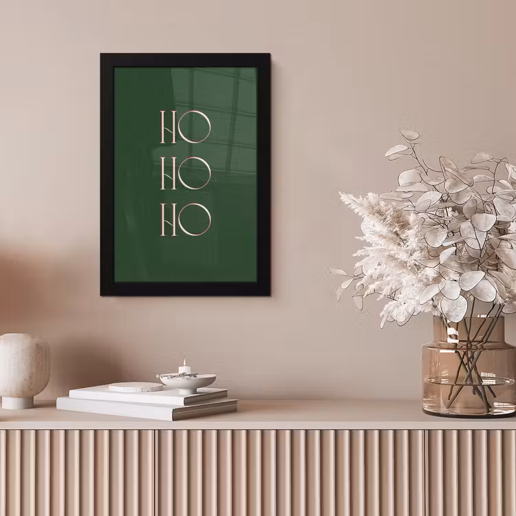 Poster met lijst - Tekst - Kerst - Modern - Groen — 5