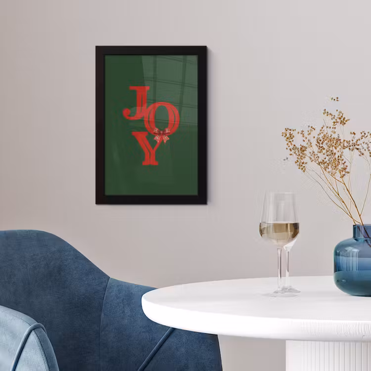 Poster met lijst - Tekst - Kerst - Rood — 4