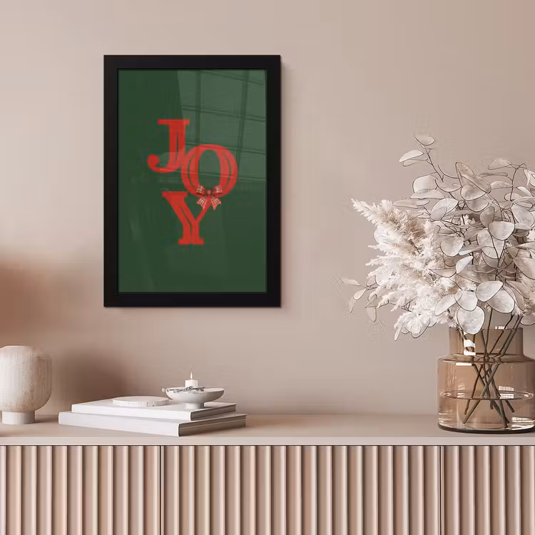 Poster met lijst - Tekst - Kerst - Rood — 5