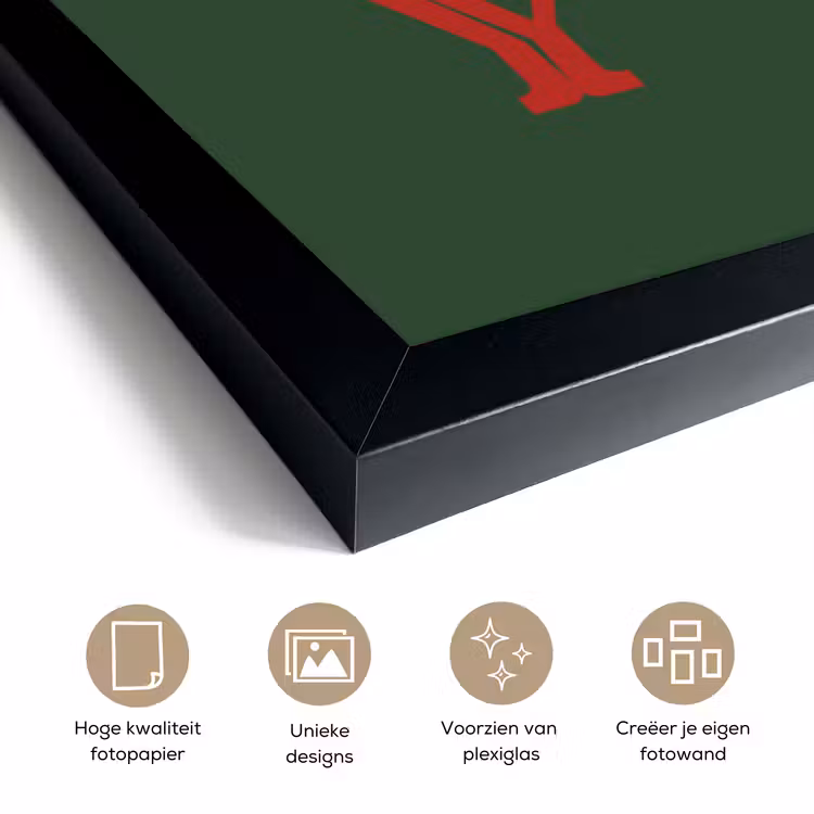 Poster met lijst - Tekst - Kerst - Rood — 6