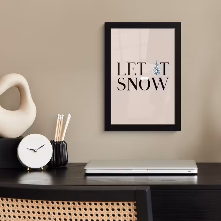 Poster met lijst - Tekst - Kerst - Sneeuw — 2