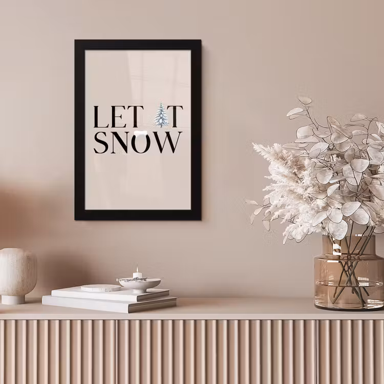 Poster met lijst - Tekst - Kerst - Sneeuw — 5
