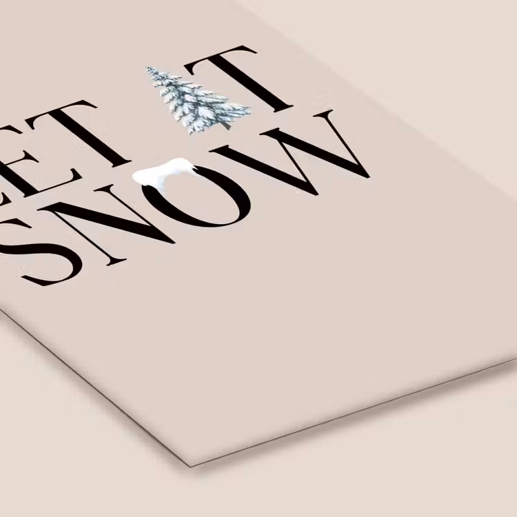Poster met lijst - Tekst - Kerst - Sneeuw — 7