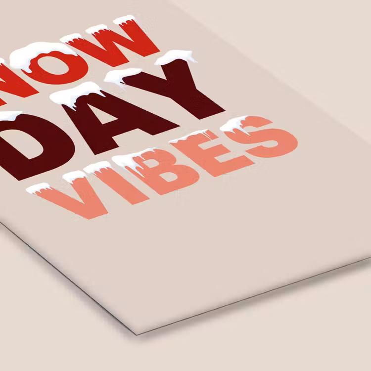 Poster met lijst - Sneeuw - Kerst - Tekst - Rood — 7