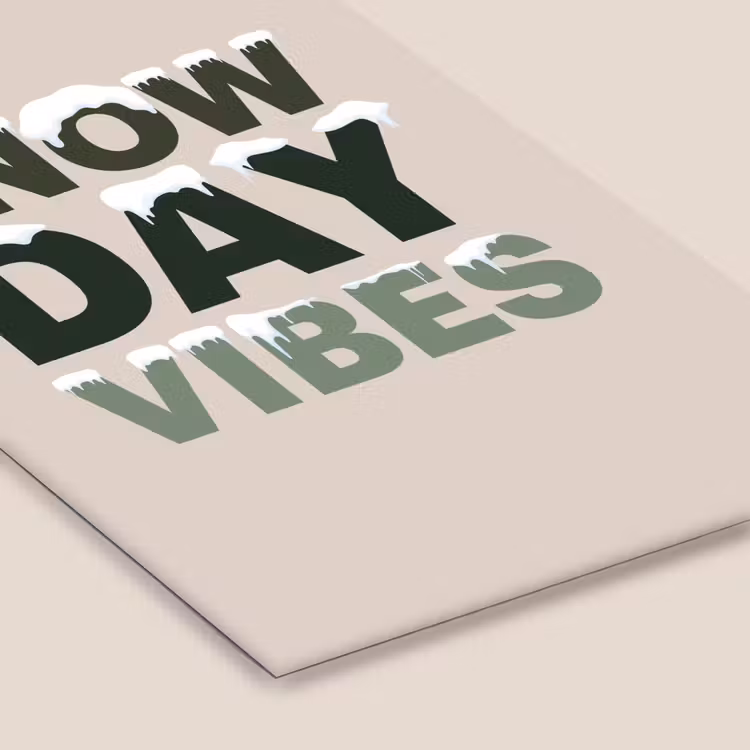 Poster met lijst - Sneeuw - Tekst - Kerst - Beige — 7