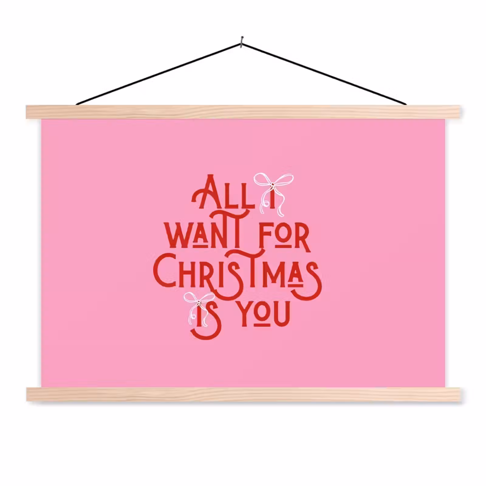 Schoolplaat - Tekst - Kerst - Roze - Rood — 1