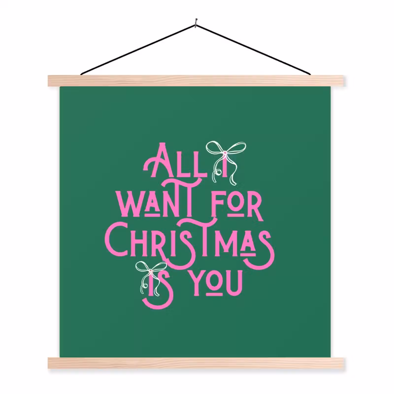 Schoolplaat - Kerst - Tekst - Roze - Groen — 1