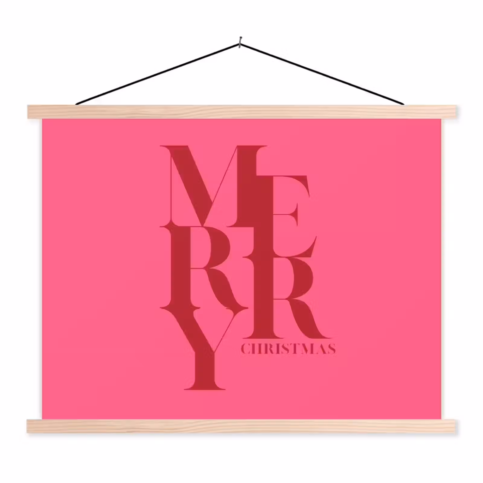 Schoolplaat - Merry - Tekst - Kerst - Roze — 1