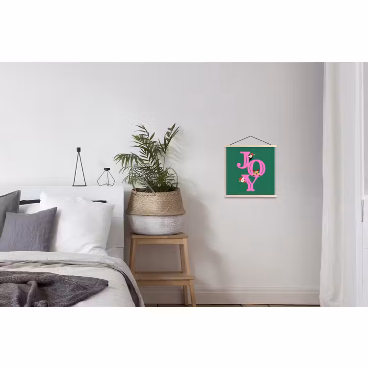 Schoolplaat - Joy - Kerst - Animatie - Roze - Groen — 2