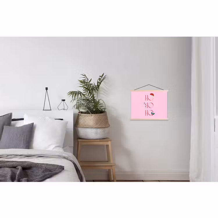 Schoolplaat - Kerst - Tekst - Roze - Illustratie — 2