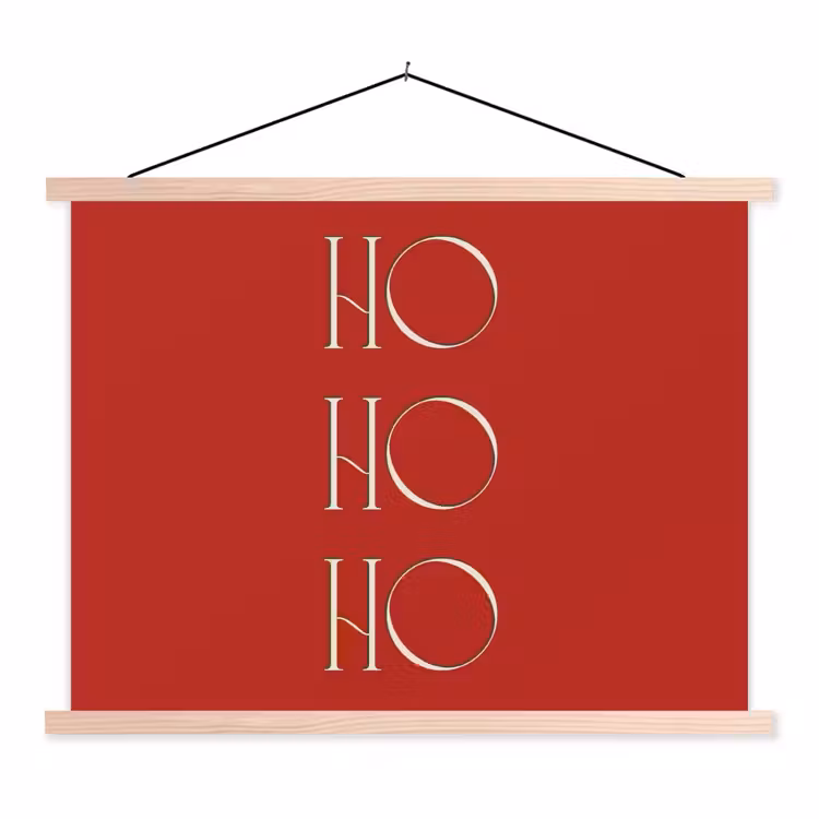 Schoolplaat - Tekst - Kerst - Modern - Rood — 1