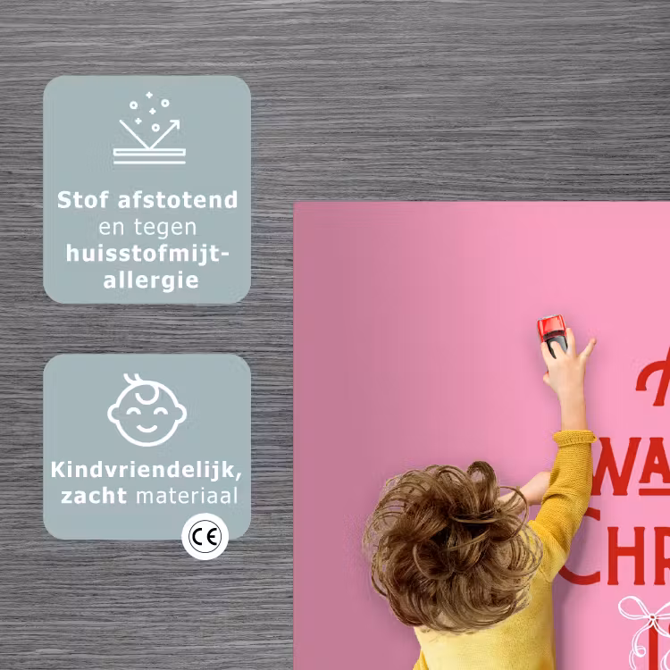Speelkleed - Tekst - Kerst - Roze - Rood — 3