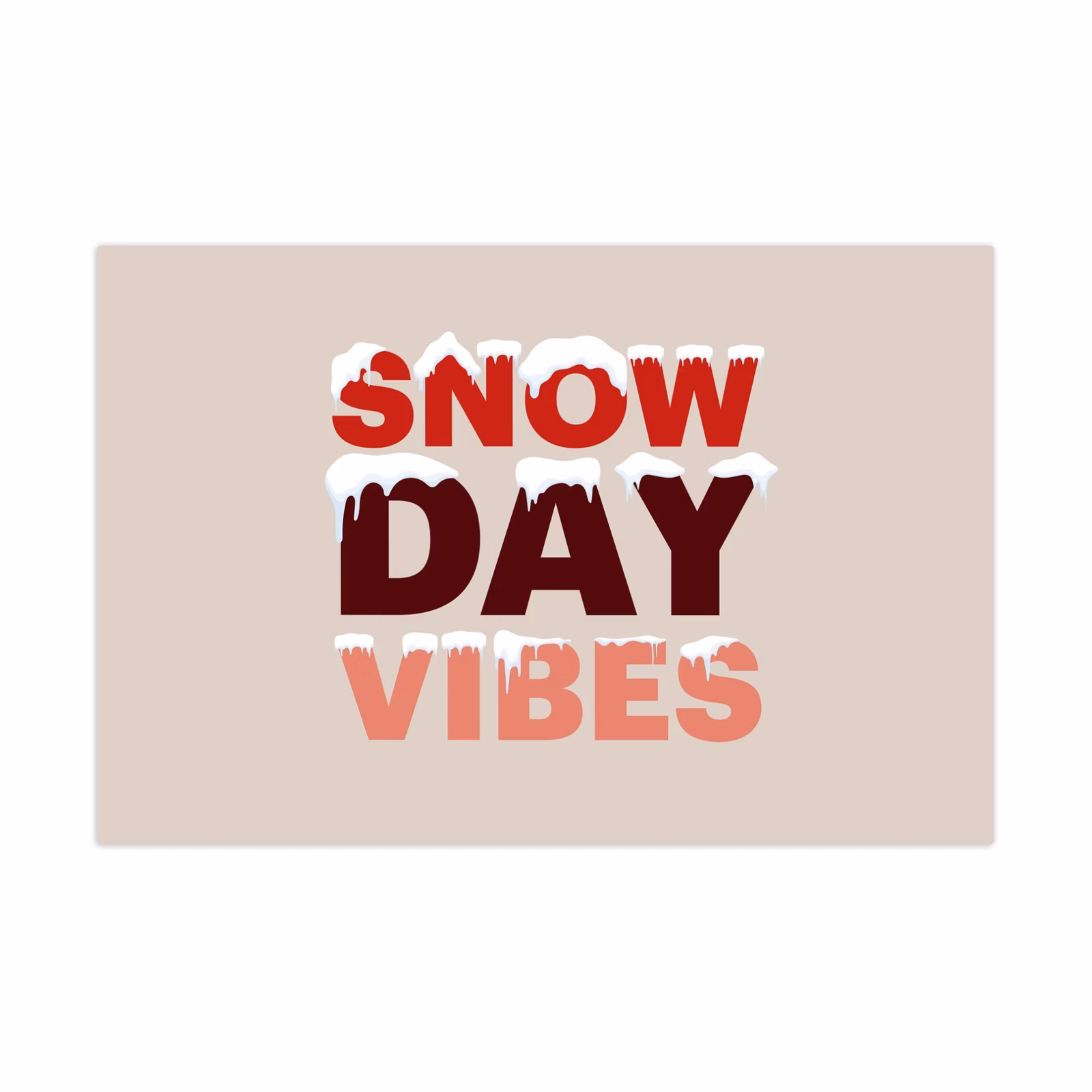 Speelkleed - Sneeuw - Kerst - Tekst - Rood — 1