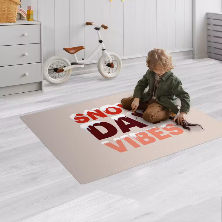 Speelkleed - Sneeuw - Kerst - Tekst - Rood — 2
