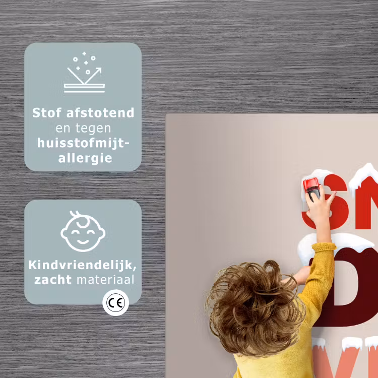 Speelkleed - Sneeuw - Kerst - Tekst - Rood — 3