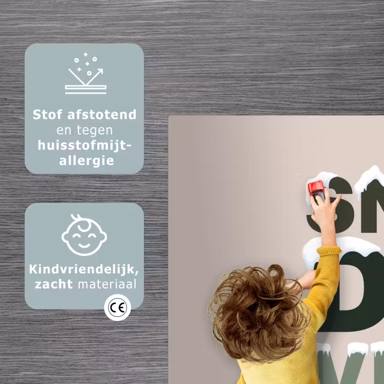 Speelkleed - Sneeuw - Tekst - Kerst - Beige — 3