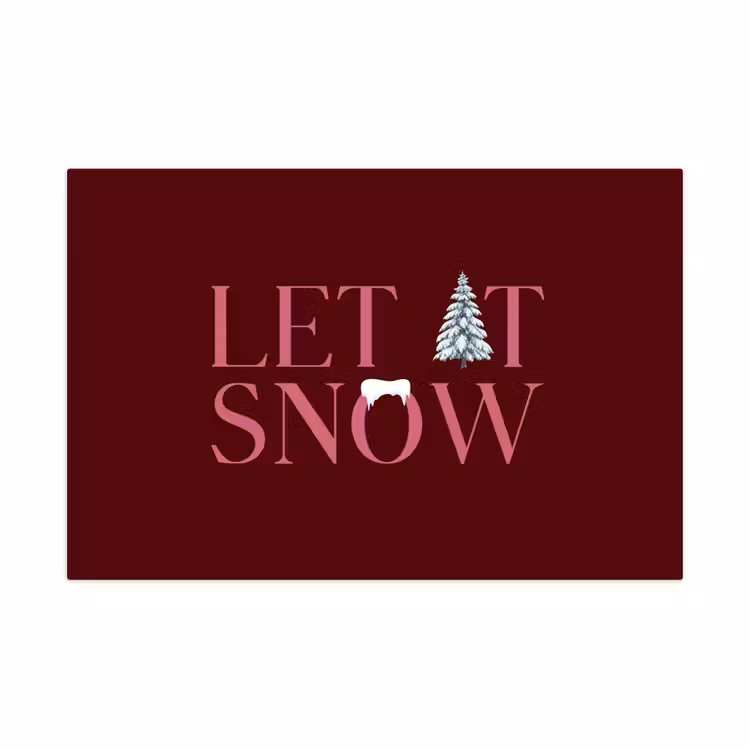 Speelkleed - Tekst - Kerst - Sneeuw - Roze