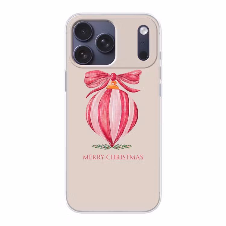Telefoonhoesje Softcase - Kerst - Kerstbal - Tekst