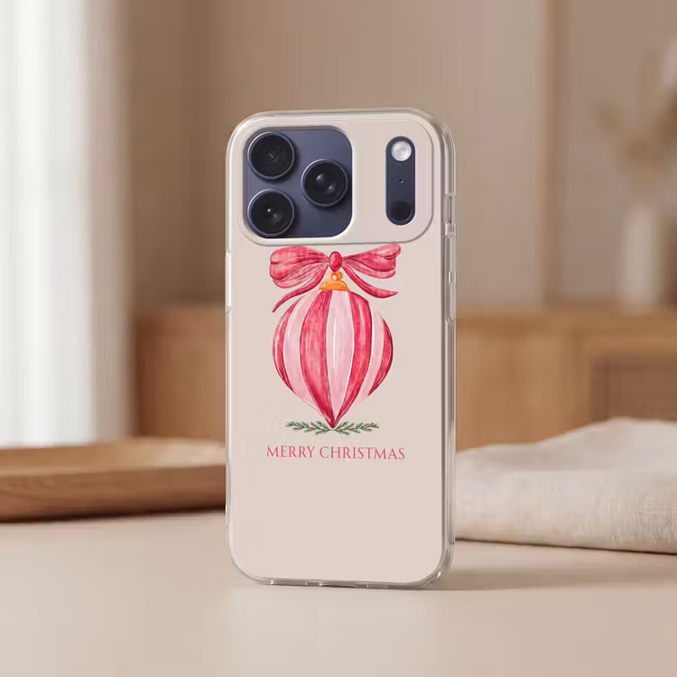 Telefoonhoesje Softcase - Kerst - Kerstbal - Tekst — 3