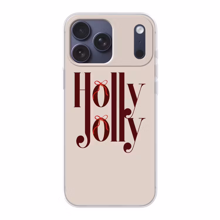 Telefoonhoesje Softcase - Tekst - Kerst - Bruin — 1