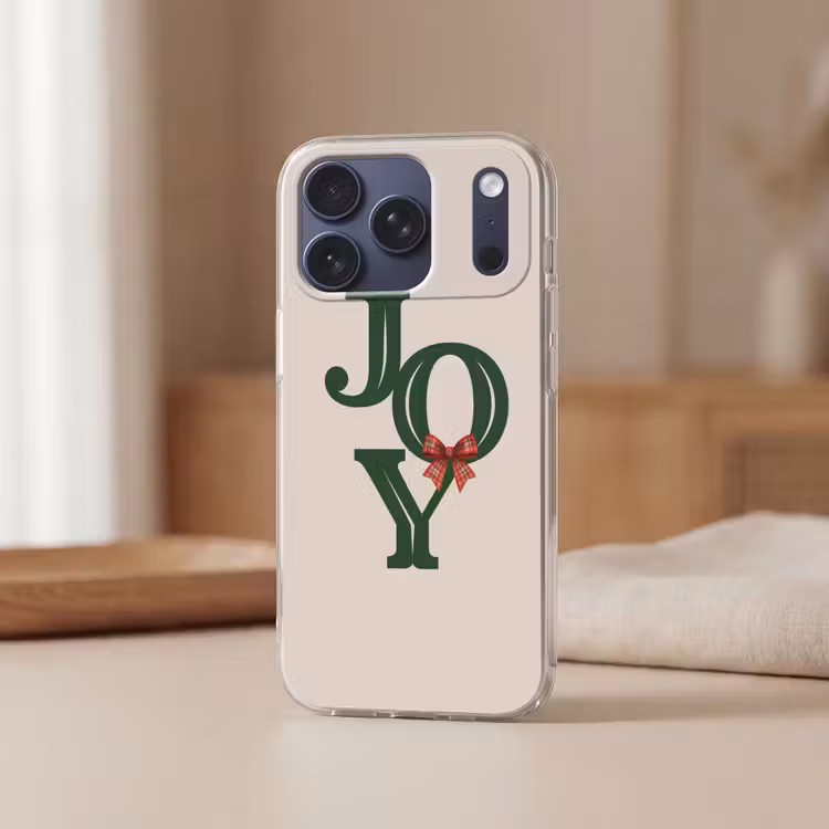 Telefoonhoesje Softcase - Tekst - Kerst - Groen — 3