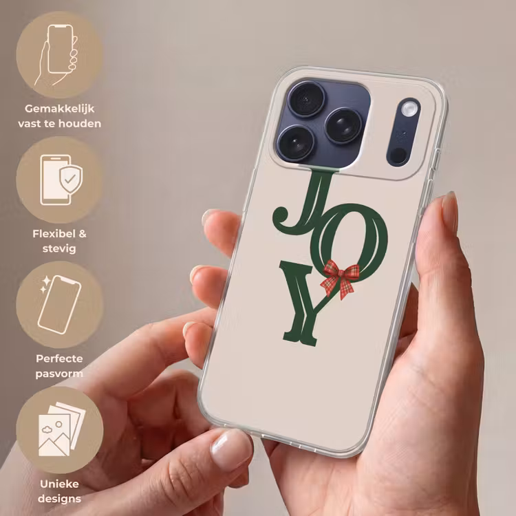 Telefoonhoesje Softcase - Tekst - Kerst - Groen — 4