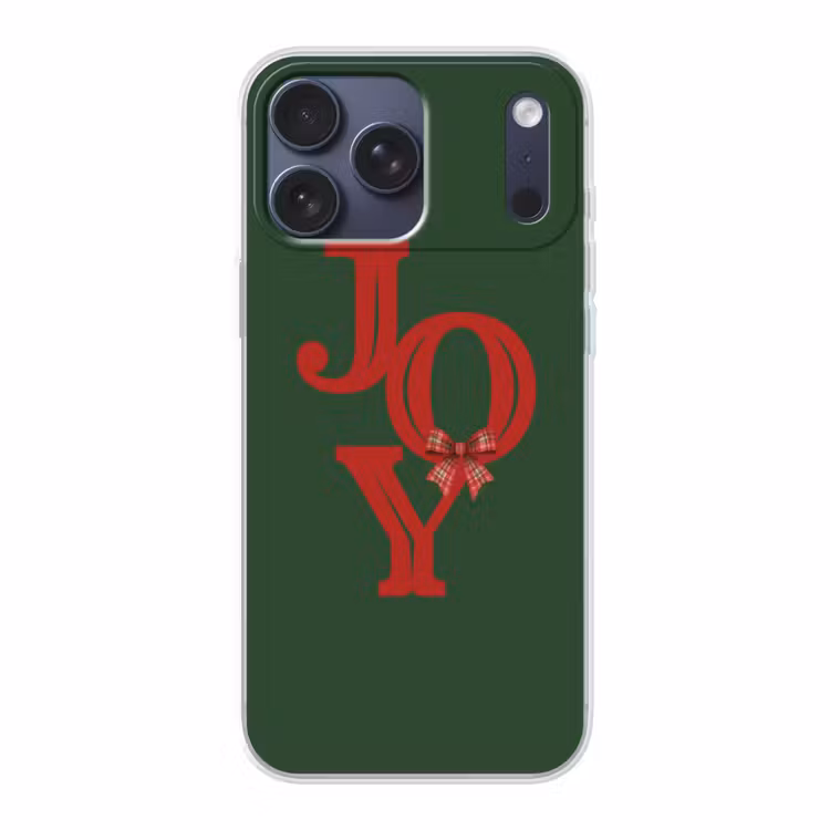 Telefoonhoesje Softcase - Tekst - Kerst - Rood
