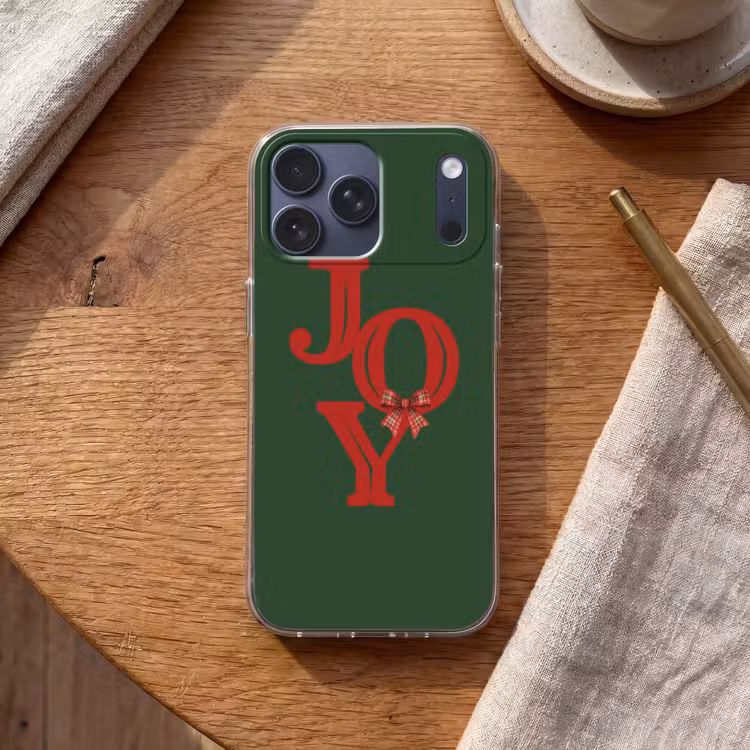 Telefoonhoesje Softcase - Tekst - Kerst - Rood — 2